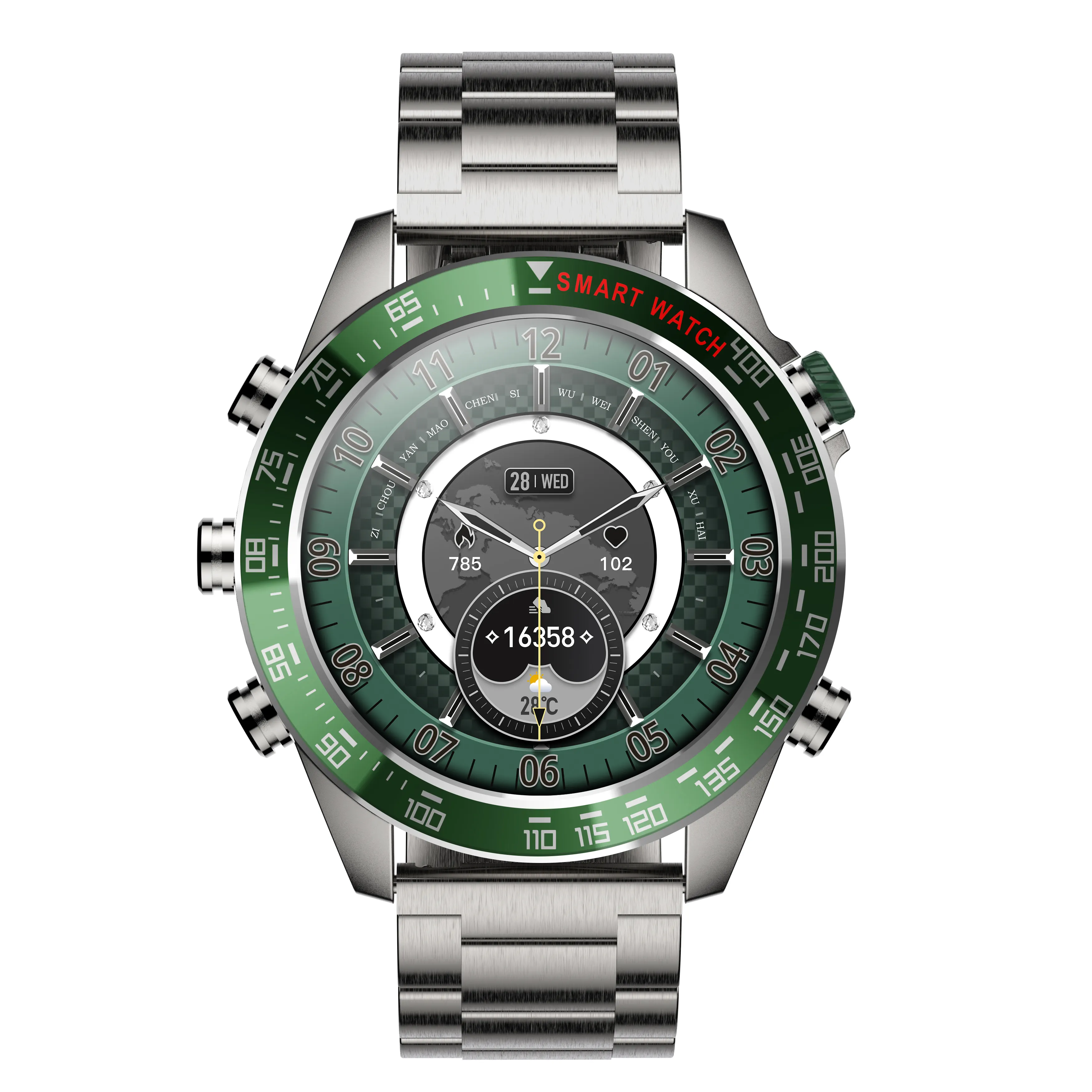 2024 nuevo reloj inteligente de 5 teclas para hombres 1,43 rastreador de pantalla Amoled montre connecte reloj inteligente CT11 con relojes inteligentes de moda