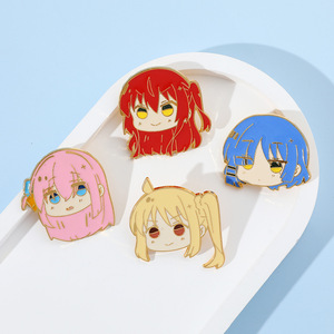 4 modèles d'épinglette <span class=keywords><strong>Bocchi</strong></span> <span class=keywords><strong>The</strong></span> <span class=keywords><strong>Rock</strong></span> Anime Personnage de dessin animé Gotoh Hitori Épingles mignonnes en émail pour filles - Product Image 2