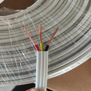 สายแบน 3x4 มม. ทองแดงแท้ ฉนวนพีวีซี สายถัก สำหรับงานอาคาร 220V IP40 - Product Image 1