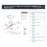 Kit de joint d'inclinaison de garniture avec clé avec joints de capuchon d'extrémité pour Evinrude ETEC 75-130hp ETEC 2005-2019 5008985 5008773 5008917