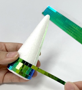 1m Length PET Green Mosaic Self-Adhesive <b>Sticker</b> <b>for</b> Christmas Decoration DIY Disco Ball Handicraft Decor Gifts Art Collage - Product Image 3