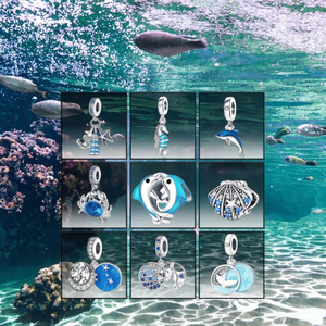 ลดราคา! จี้เงินแท้ 925 ชุบเงินประดับเพชรซิคอน สีฟ้าสไตล์มหาสมุทร รูปปลาโลมา <span class=keywords><strong>ปลา</strong></span>กระเบน สำหรับทำสร้อยข้อมือ DIY ของขวัญเครื่องประดับ - Product Image 3