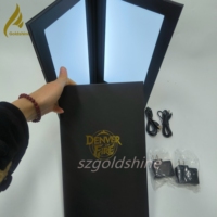 Accepter Logo Personnalisé Menu Lumière LED Rechargeable 2 Panneaux 2 Menu Vue Lumière LED Restaurant LED Menu HD Lumineux