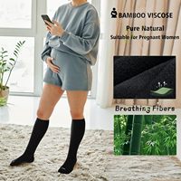 Chaussettes de compression mi-hautes pour femmes et hommes 20-30 mmHg en spandex/nylon tricoté, sportives, pour la course à pied, soutien en automne, infirmières, femmes enceintes