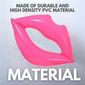 New INFLUENCER PVC <span class=keywords><strong>Inflatable</strong></span> đôi môi đỏ nổi hàng bơi vòng Mat cho chụp nước thanh trẻ em mùa hè - Product Image 2