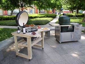 SEB KAMADO Barbacoa al aire libre Ahumador Tamaño grande Huevo verde Parrilas de acero alimentado con carbón Barbacoa de leña - Product Image 4