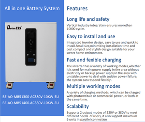 4nrgy <span class=keywords><strong>Pl</strong></span>- 51.2v 16kwh con Inversor Integrado de 10kw Trifásico 230v/380v Todo en Uno + Balanceador Activo de 5A + Wifi + DDP - Product Image 2