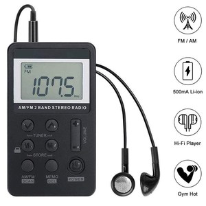 Miglior prezzo prodotti personalizzati Radio portatile Fm Am a due bande portatile con batteria ricaricabile con Radio Fm tascabile Sterio - Product Image 5