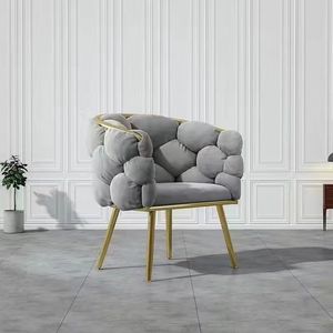 Silla Burbuja Directa de Fábrica, MOQ 1, Soporte para Muestras, Taburete Portátil KD para Maquillaje con Patas Metálicas, Asiento de Tocador a Precio Económico - Product Image 6