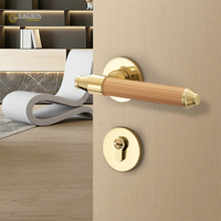 EADER noir, alliage de zinc de couleur or, poignées en cuir véritable, design minimaliste d'intérieur