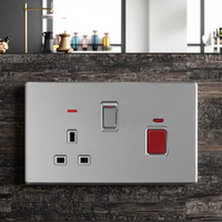 Nuevo Interruptor de Pared Táctil de 1, 2, 3 y 4 Vías, 10A, IP65, Resistente al Agua, con Luz de Neón, de Fábrica OEM en China