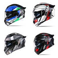 Helm Motor CQPJ ABS Full Face Flip Up Bersertifikasi 3C dan DOT, Dilengkapi Dual Visor dan Slot Headset, Cocok untuk Empat Musim dan Touring