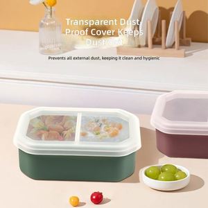 Silicone <b>Lunch</b> <b>Box</b> Custom Logo Outdoor Portable Storage <b>Compartment</b> Sealing Leak-Proof Food Grade Microwaveable - Product Image 5