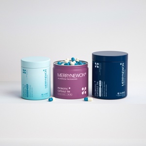 Eco-friendly Aluminium Supplements Tin <b>Container</b> Probiotic Capsule Cans Vitamin Bottle Packaging Metal Capsule Jar - Product Image 3