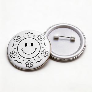 Insigne de bouton en fer blanc personnalisé avec épingle de sécurité Fourniture d'usine d'insignes de haute qualité - Product Image 3