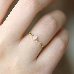 Bague minimaliste ovale en forme d'œuf pour femme, style japonais, design branche fine, bijou de doigt, cadeau quotidien - Product Image 2
