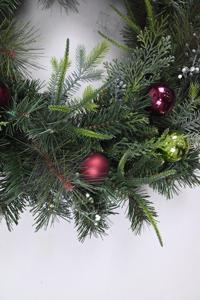 Couronne de Noël Artificielle Personnalisée avec Petites Boules – Décoration de Porte – Ventes Flash - Product Image 4
