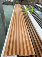 Paneles de Pared 3D WPC Libres de Formaldehído, Revestimiento Decorativo para Techo con Rejilla de Madera