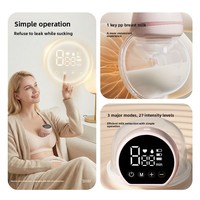 걱정 없는 애프터서비스 전기 실리콘 핸즈온 웨어러블 모유 채취기 240ml 용량 BPA 프리 소형 아기 젖병 디자인
