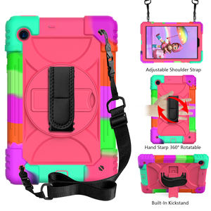 Arc-en-ciel Étui à <span class=keywords><strong>Tablette</strong></span> Pour <span class=keywords><strong>Lenovo</strong></span> Tab <span class=keywords><strong>M10</strong></span> <span class=keywords><strong>Plus</strong></span> 10.3 Pouces TB-X606F/TB-X606X Avec Dragonne + Bandoulière + Couverture de Béquille - Product Image 6