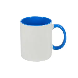 Le plus populaire en Chine Produit d'usine 11Oz Sublimation Tasse intérieure en céramique enduite de couleur pour les cadeaux publicitaires