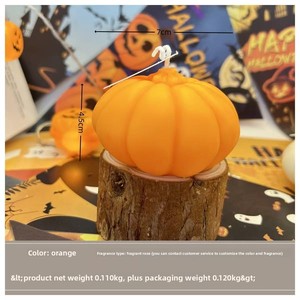 JQ Handmade Pumpkin Spice Halloween <b>Candles</b> <b>Set</b> of 2 Soy Wax Aromatherapy Decor for Fall Home & Festive <b>Gift</b> - Product Image 6