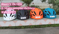 CPSC certifié CE casque de vélo à lumière LED Rechargeable casque de vélo de route moulé intégralement pour hommes enfants Skate vtt équitation