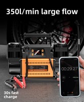 Compresseur d'air métallique Changze TIAC-01 300L/Min à double cylindre 12V/24V avec manomètre numérique 150 PSI pour gonflage de pneus, certifié CE