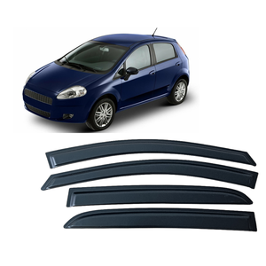 Per <span class=keywords><strong>FIAT</strong></span> <span class=keywords><strong>GRANDE</strong></span> <span class=keywords><strong>PUNTO</strong></span> 2005-2009 Deflettori d'Aria Visiera Parasole Parapioggia Riparo Copertura Telaio <span class=keywords><strong>Accessori</strong></span> - Product Image 1
