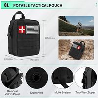 Trousse de premiers secours personnalisée avec logo, équipement de survie, fournitures de premiers secours, tente d'urgence, sac en nylon MOLLE, sac d'extérieur