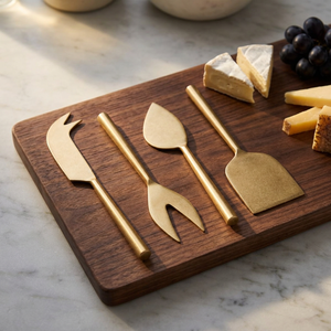 Ensemble de couteaux à fromage en cuivre, 4 pièces, durables, lavage à la main uniquement, outils à fromage, cadeau de mariage, ustensiles de cuisine, ensemble cadeau de déménagement, vente en gros - Product Image 1