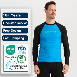 Camiseta de Protección Solar UPF50+ de Manga Larga de Secado Rápido con Manga Raglán, Elástica en 4 Direcciones, Resistente a la Abrasión de Alta Densidad, para Surf - Product Image 1