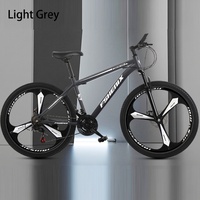Vélo de montagne 21 vitesses 24/26 pouces, cadre rigide en acier à haute teneur en carbone, frein à disque double, vélo tout-terrain en alliage d'aluminium, hauteur 155-185 cm