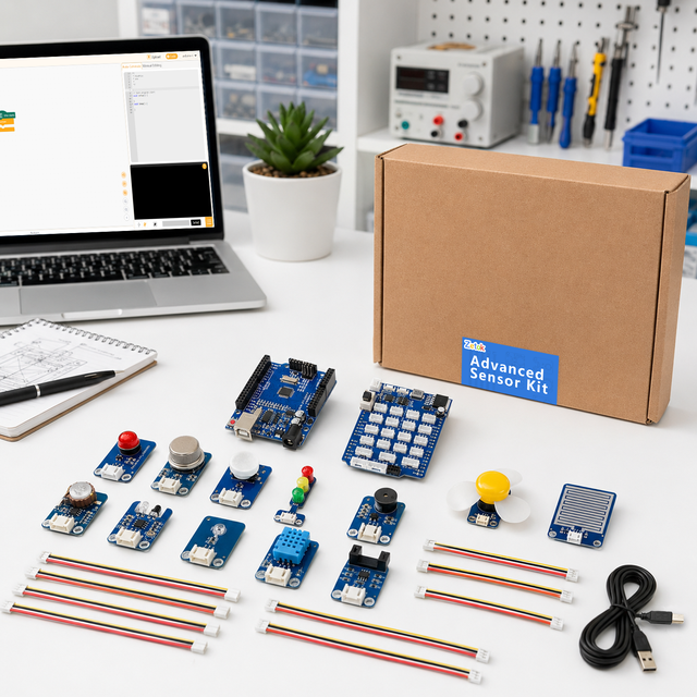 Zetok Entry-Level DIY Programmable STEM Education Sensor Development Board Starter Learning Kit for for R3 (Age 8+)