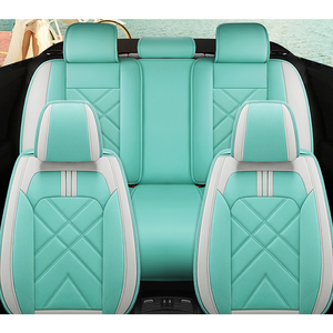 Xiangta Ensemble de 9 pièces de qualité supérieure de sièges de <span class=keywords><strong>voiture</strong></span> en cuir de luxe Housses de siège de <span class=keywords><strong>voiture</strong></span> <span class=keywords><strong>7</strong></span> <span class=keywords><strong>places</strong></span> Taille universelle - Product Image 2