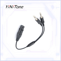 Adaptateur pour écouteurs d'aviation Airbus GA Dual Plug Female XLR 5 Pin Male avec câble pour casque audio stéréo Accessoire pour l'équipage de l'avion