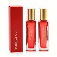 Kustom persegi kecil kosong isi ulang parfum semprot botol 10ml 15ml 20ml Crimp biru Mini portabel parfum botol dengan kotak