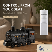 Humidificateur d'arômes en forme de train de 300 ml, double brume, télécommande, minuterie 2H et 8H, diffuseur de bureau vintage