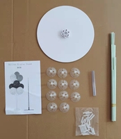 Support de ballon Borosino B436, 155 cm, en plastique blanc, support de bâton de ballon, décoration de fête, support de ballon de sol