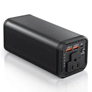 流行100W PD交流电池组超薄笔记本电脑外部电池备份，适用于macbook便携式电源银行热卖110V 220V