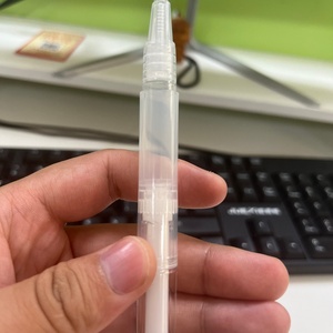 หลอดพลาสติกใสขนาด 2 มล. 4 มล. พร้อมหัวซิลิโคน ปากกาบีบสำหรับน้ำมันบำรุงเล็บ สีขาว สีดำ  ลดราคา - Product Image 2