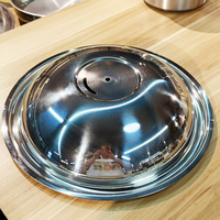 Accessoires de cuisine Lecos, couvercle de casserole en acier inoxydable, couvercle en verre transparent pour les poêles de cuisine à domicile, pour la friture