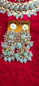 Conjunto de collar choker de lujo Mint Gan Kundan, valioso como joyería nupcial tradicional Statermont y Masing Fikka. - Product Image 4