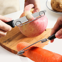 2025 Nieuwe 1-delige Multifunctionele Roestvrijstalen Handmatige Fruitgroenteschilmes Verwijderbaar Veersnel Gesneden Julienne