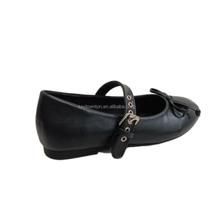 Ragazze <span class=keywords><strong>ballerine</strong></span> in vera pelle scarpe da esterno da donna scarpe da principessa alla moda donna donna che cammina fabbrica - Product Image 4