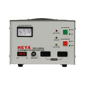 SVC-1500VA Single Phase Servo Copper Coil AVR Automatic Voltage Regulators Stabilizers CE Certified LED Display AC Current Type