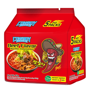 Paquete de bolsa de sabor a carne personalizada precocinada rápida asiática Sopa de ramen Fideos instantáneos - Product Image 2