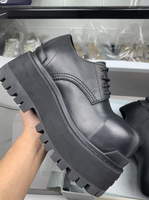 Scarpe Eleganti da Uomo in Vera Pelle, Scarpe Nere con Lacci e Plateau, Calzature Alla Moda e Trendy con Rialzo in Pelle