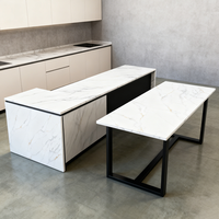 Dalle de quartz artistique Calacatta, style nordique moderne, résistante à l'eau, durable, pour hôtel, cuisine, crédence, îlot, escaliers