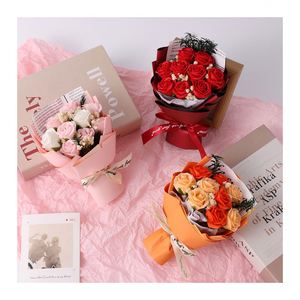 Bouquet de roses pour la Saint-Valentin 2025, 9 roses, fleurs éternelles, à envoyer aux filles, aux amies, à la mère, cadeau de la Saint-Valentin, mini fleurs séchées - Product Image 1